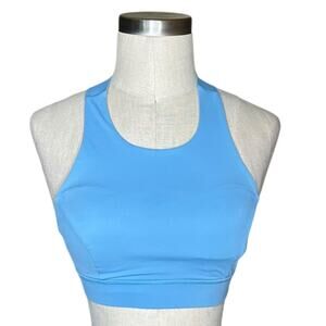 LULULEMON Vibrant Blue Fast And Free Sports Bra Women's Size 4 Removable Pads